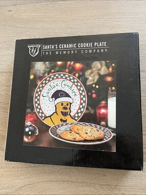 Penn State University Nittany Lion Santa Cookies Plate